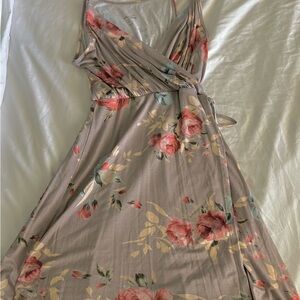 Alya White Cream Floral Maxi Vintage Sundress